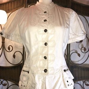 Unique short-sleeved military style jacket